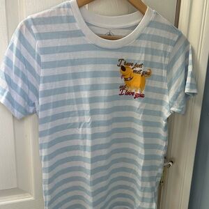 Disney Up Dug Embroidered Striped T-shirt